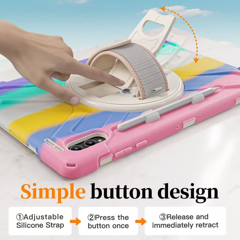 Load image into Gallery viewer, Samsung Galaxy Tab S11 Ultra (2025) 14.6&quot; - Heavy Duty 360 Degree Rotate Stand Hand Strap Case With Shoulder Strap
