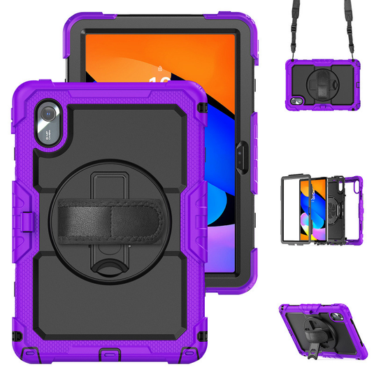[Built-in 360° Rotating Hand Strap & Stand] Lenovo Idea Tab 11” 2025 (TB336FU/TB336ZU) Shockproof With Screen Protector Pencil Holder Heavy Duty Series Case