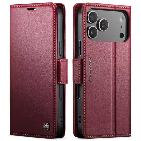 [With Card Slot] Apple iPhone 17/Air/Pro/Pro Max Premium Leather Shockproof Wallet Series Case