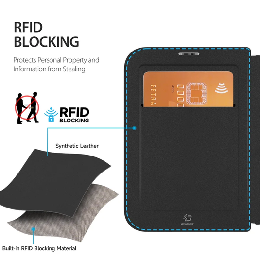[With Card Slot][Magsafe Compatible] Apple iPhone Ultra (iPhone Fold) - Magnetic Transparent Flip PU Leather Wallet Series Case