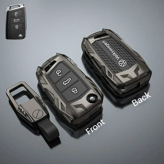 Volkswage Heavy-Duty Mecha Car Key Fob Case Cover For Golf 8, Golf 8 Pro, ID.3, ID.4 X, ID.6, Lamando L, Talagon, Tavendor, Teramont X