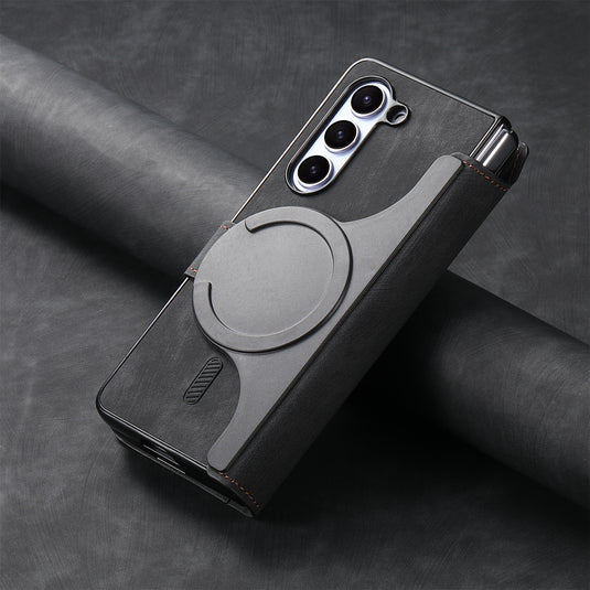 [Magsafe Compatible][Detachable] Samsung Galaxy Z Fold3 SM-F926 Leather Flip Shockproof Wallet Series Case With Card Slot