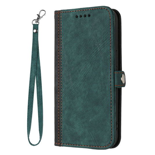 [With Strap][Built-in Card Slot] Motorola Moto Edge 60 Fusion Stitched PU Leather Wallet Case