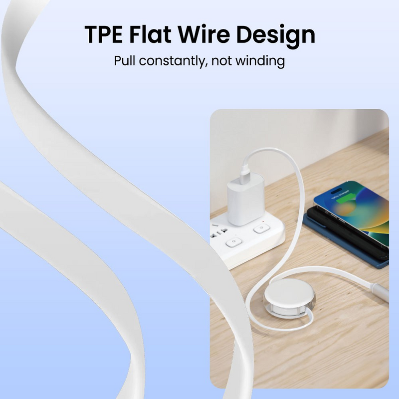 Load image into Gallery viewer, iQuick 3 in 1 Retractable Fast Charge &amp; Data Sync Cable IQTC2301 1.2m - White
