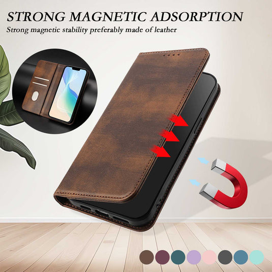 [With Card Slot] Samsung S25/Plus/Ultra/Edge - Multi Functional Leather Flap Wallet Series Case