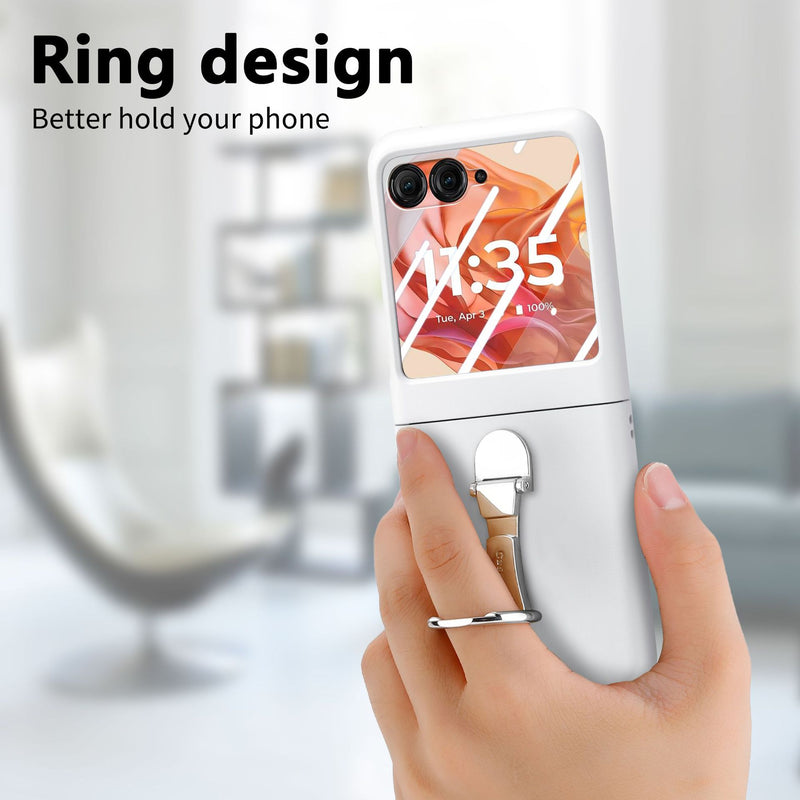 Load image into Gallery viewer, [Built-in Ring Bracket] Motorola Moto Razr 60 Minimalist Solid Color Case with Built-in Screen Protection
