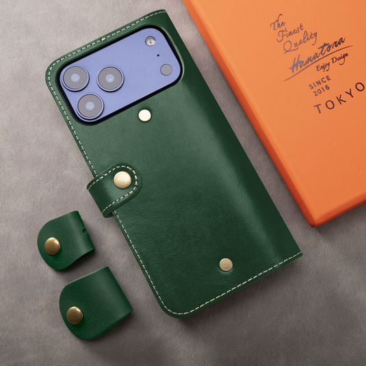 [With Card Slot] Apple iPhone 18 Pro & Max - HANATORA Premium Genuine Leather Flip Wallet Case