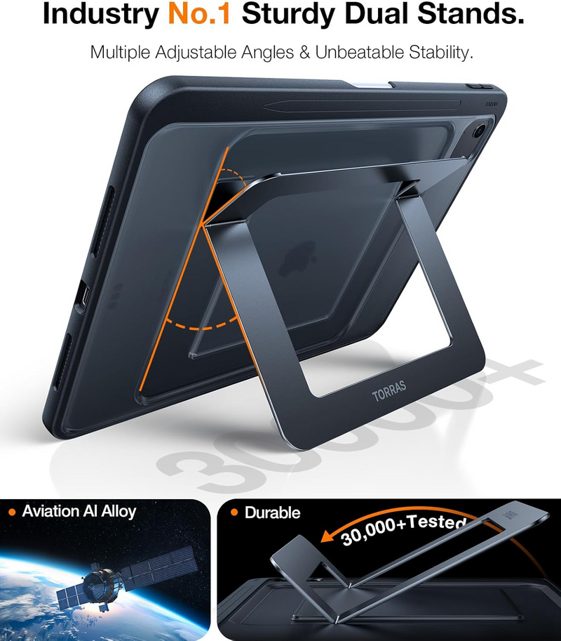 Load image into Gallery viewer, [With Pen Slot][Built-in Stand] Apple iPad Mini 6/7 8.3&#39;&#39; 6/7th Gen (2021/2024) - TORRAS Acrylic Full Cover Military Grade Heavy Duty Series Case
