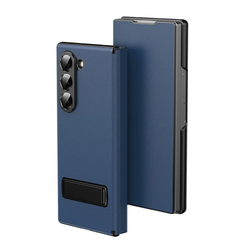 Load image into Gallery viewer, [Built-in Kickstand] Samsung Galaxy Z Fold7 (SM-F966) - Premium Leather Shockproof Case

