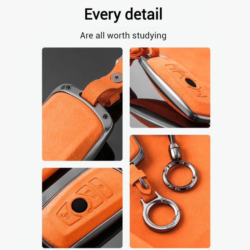 Load image into Gallery viewer, Volkswagen Luxury Suede Car Key Fob Case Cover For ID3, ID4, ID6, Golf, Passat, Talagon, Teramont X, Lamando L, Viloran, Tavendor
