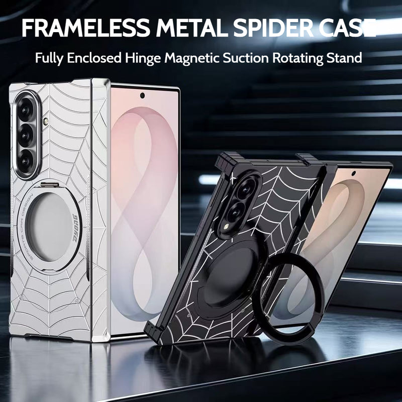 Load image into Gallery viewer, Samsung Galaxy Z Fold8 Ultra 5G (SM-F976) Frameless Mecha Metal Spider-Man Rotating Magnetic Stand Case
