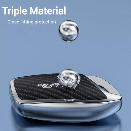 Roewe Zinc Alloy + Carbon Fiber Texture Car Key Fob Case Cover For RX3, RX5, RX5 Plus, RX8, ERX5, i5, i6