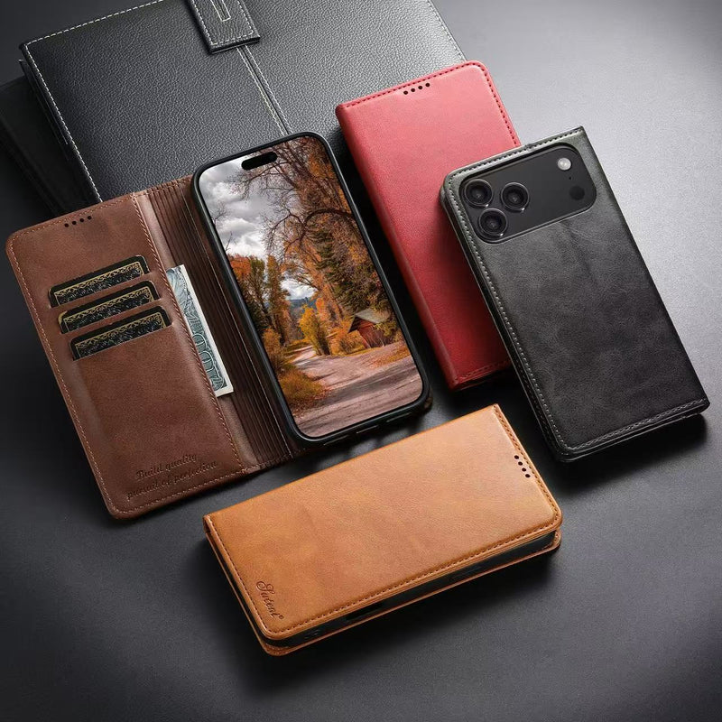 Load image into Gallery viewer, [With Card Slot] Apple iPhone 18 Pro / Pro Max Leather Flip Shockproof Wallet Series Case

