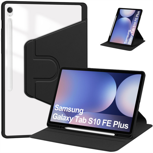 [With Pen Slot] Samsung Galaxy Tab S10 FE Plus (2025) 13.1" - 360 Degree Rotating Magnetic Flip Cover Case