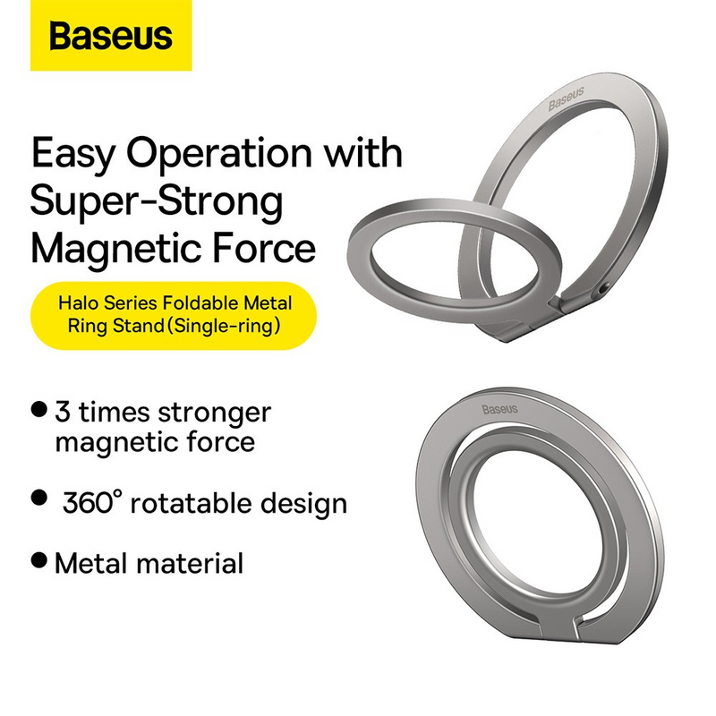 Load image into Gallery viewer, Baseus Halo Series Foldable Metal Ring Stand (Single-ring)
