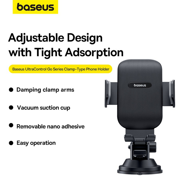 Load image into Gallery viewer, Baseus UltraControl Go Series Clamp-Type Phone Holder (Suction Cup Version) - Cluster Black - i-Station Mobile Phone &amp; Electronic Device Repair and Accessories
