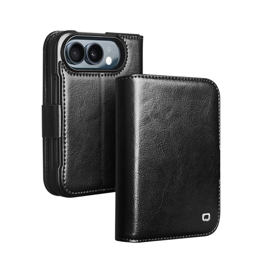 [With Card Slot] Apple iPhone Ultra / Fold - Genuine Leather Flip Stand Wallet Series Case
