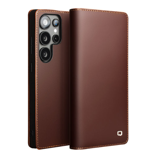 [Built-in Card Slot] Samsung Galaxy S25/Plus/Ultra Premium Genuine Leather Wallet Protective Case