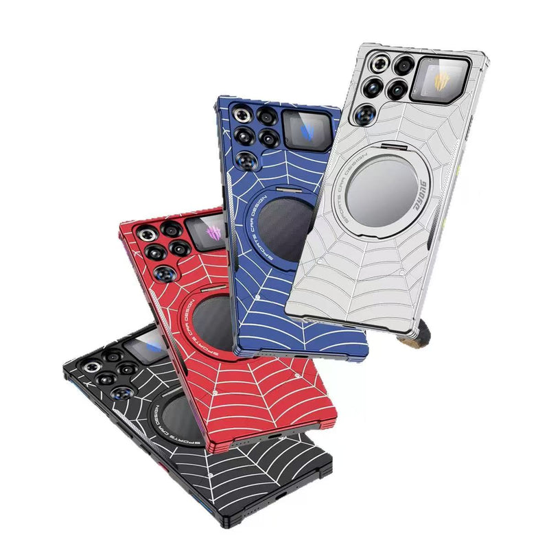 Load image into Gallery viewer, ZTE Nubia RedMagic 10/ 10S Pro / Pro Plus Frameless Mecha Metal Spiderman Rotating Magnetic Stand Case
