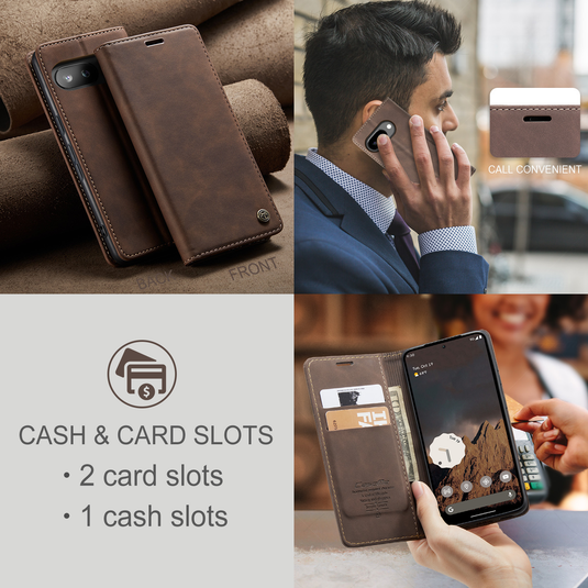 Google Pixel 10a Retro PU Leather Full Protection Flip Cover Case - i-Station Mobile Phone & Electronic Device Repair and Accessories
