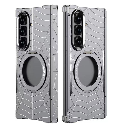 Samsung Galaxy Z Fold8 Ultra 5G (SM-F976) Frameless Mecha Metal Spider-Man Rotating Magnetic Stand Case