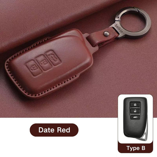 Lexus Full-wrap Genuine Leather Car Key Fob Case Cover For ES200, ES300H, RX300, RX350H, NX260, LX570, RX270