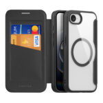 Load image into Gallery viewer, [With Card Slot][Magsafe Compatible] Apple iPhone 16e &amp; 17e - Magnetic Catch Transparent Flip PU Leather Wallet Series Case
