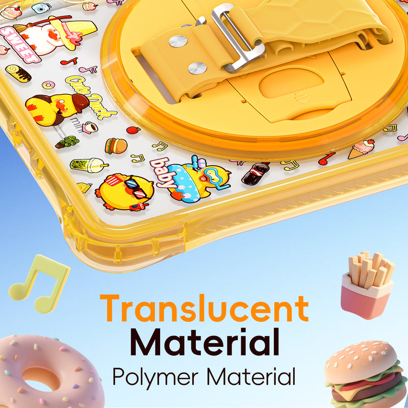 Load image into Gallery viewer, [Built-in Pen Slot][With Shoulder Strap] Apple iPad Mini 6/7 8.3&#39;&#39; 6/7th Gen (2021/2024) Cartoon Kids Transparent Anti-Drop Protective Stand Case
