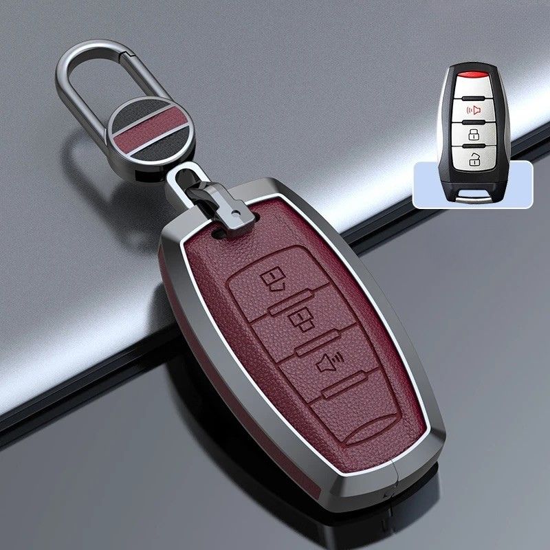 Load image into Gallery viewer, Great Wall Zinc Alloy Leather Car Key Fob Case Cover For GWM Cannon (Pao) Passenger, Commercial
