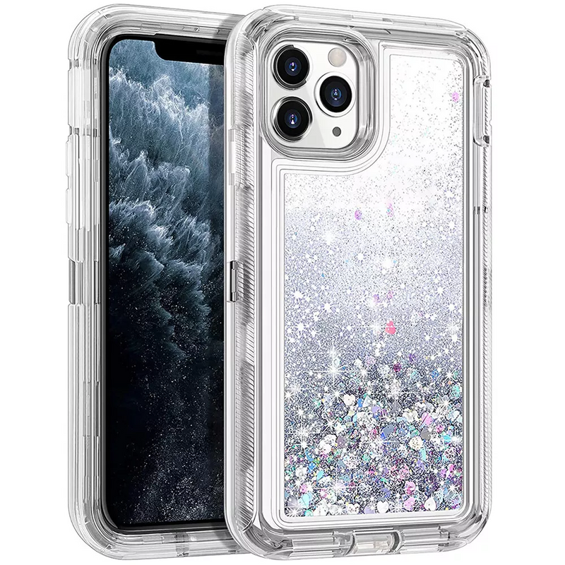 Load image into Gallery viewer, Apple iPhone 11/Pro/Max Glitter Clear Transparent Liquid Sand Watering Case
