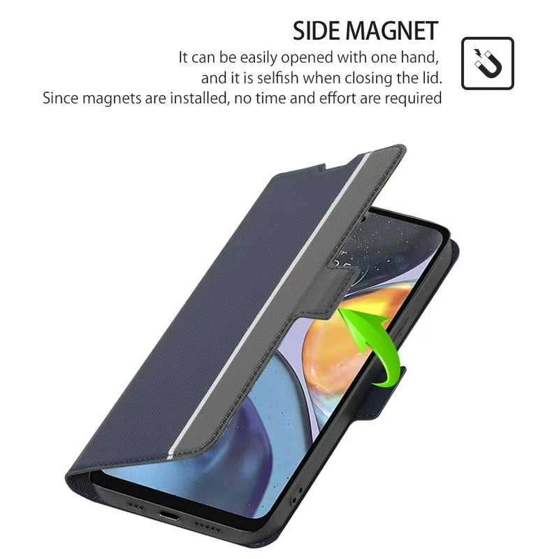 Load image into Gallery viewer, [With Card Slot] Motorola Moto Edge 30/Neo Patchwork Minimalist Leather Wallet Series Case
