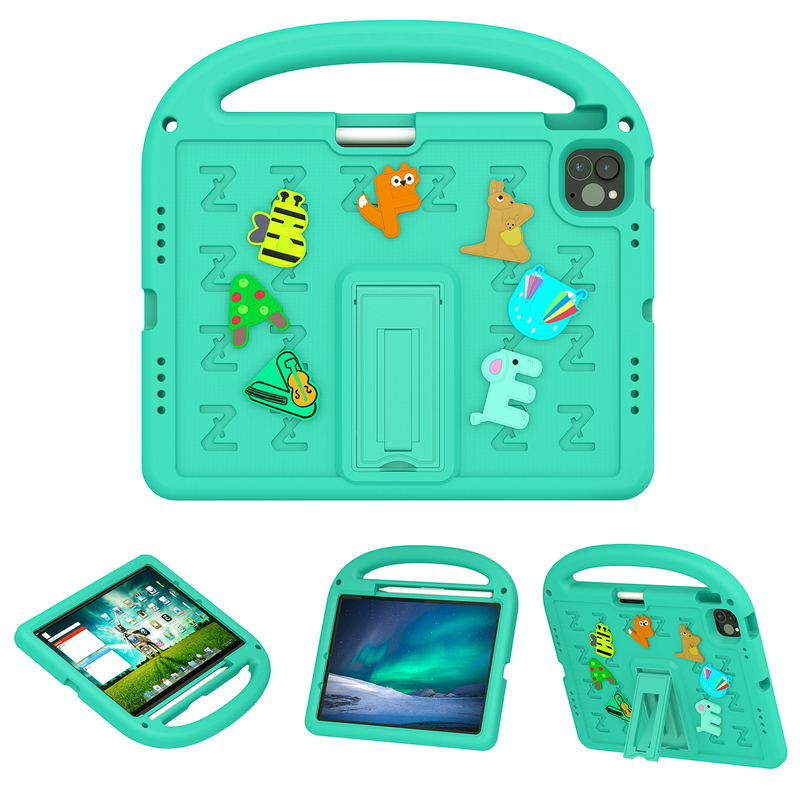 Load image into Gallery viewer, [Built-in Pen Slot][With Shoulder Strap] Apple iPad Air 11-inch M2/3 (2024/2025) Cartoon Kids Shockproof Protective Case
