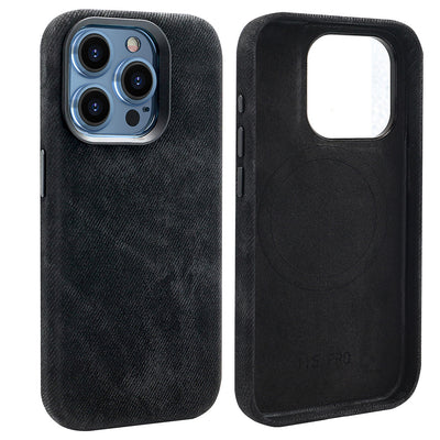 Apple iPhone 13/Pro/Pro Max Fibrous Leather Velvet Texture Shockproof Protective Case - i-Station Mobile Phone & Electronic Device Repair and Accessories
