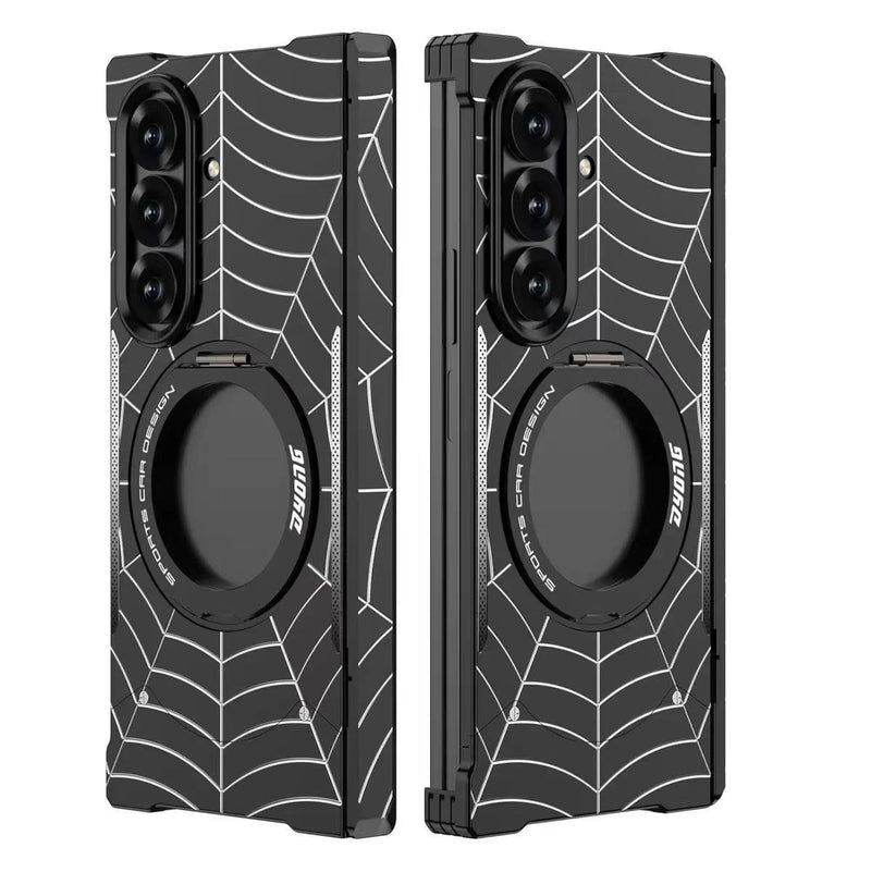 Load image into Gallery viewer, Samsung Galaxy Z Fold8 Ultra 5G (SM-F976) Frameless Mecha Metal Spider-Man Rotating Magnetic Stand Case
