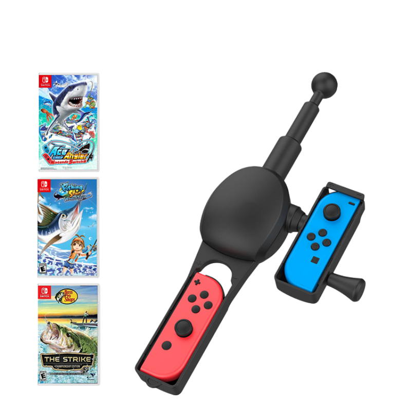 [With Reel Sound] Switch Fishing Rod Legend Fishing Motion-Sensing Game Fishing Controller Accessory - i-Station Mobile Phone & Electronic Device Repair and Accessories
