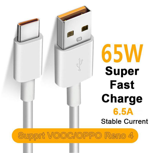 Genuine OPPO Find X2 / X3 Pro 65W 5A SuperVOOC Super Fast Type-C USB-C Charging Data Cable - Polar Tech Australia