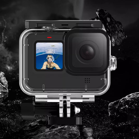 GoPro Max Premium High-Transmittance PC & Tempered Glass Waterproof Housing — 20 m Dive & Surf Protection - i-Station Mobile Phone & Electronic Device Repair and Accessories