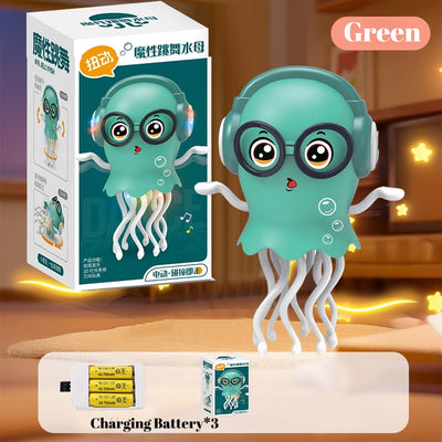 Electric Dancing Jellyfish Toy with Music & Lights – Smart Obstacle Avoidance Crawling Toy for Toddlers & Stress Relief Fun - i-Station Mobile Phone & Electronic Device Repair and Accessories