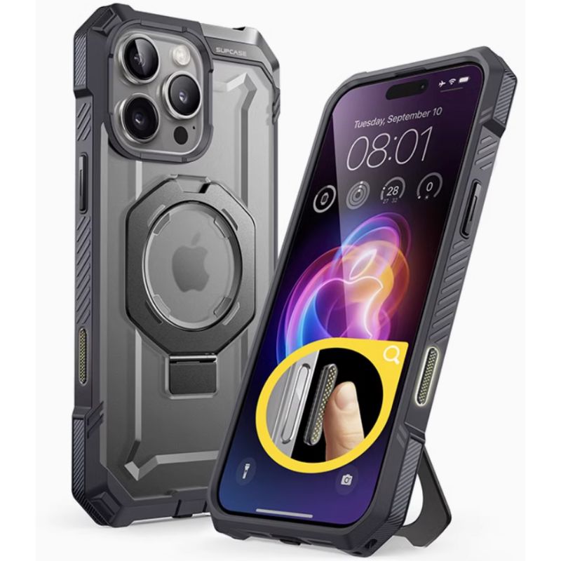 [Magsafe Compatible] Apple iPhone 16/Plus/Pro/Max TPU Shockproof Hevay Duty Stand with Camera Control Case - i-Station Mobile Phone & Electronic Device Repair and Accessories