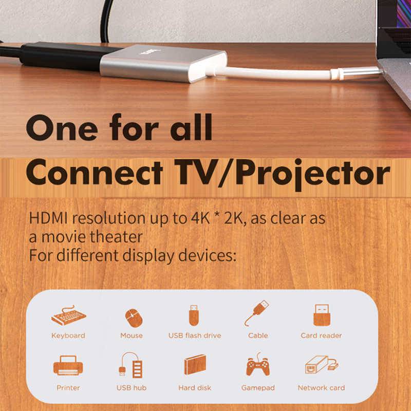 Load image into Gallery viewer, [HB14] HOCO 3 in 1 USB-C Type C USB 3.0 HUB HDMI PD Adapter Converter Splitter
