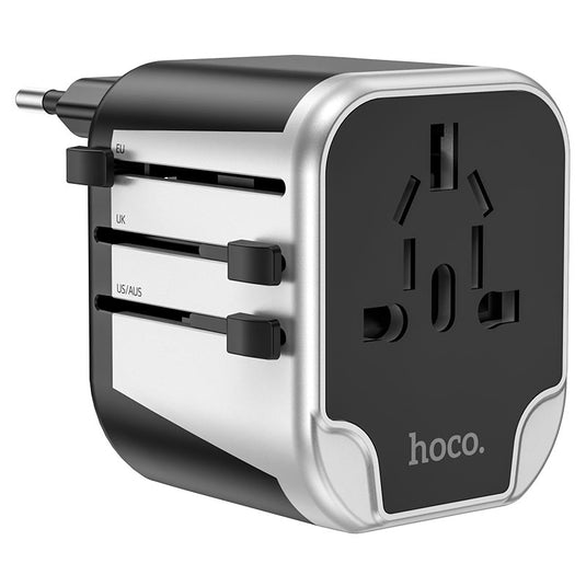 [AC5] HOCO Universal Dual Port USB Charging Converter Wall Charger International Travelling Adapter - Polar Tech Australia