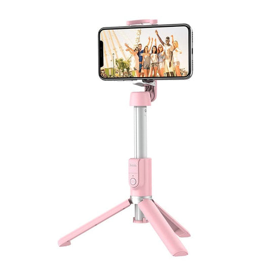 HOCO Aluminum Alloy Dual Usage Selfie Stick & Desktop Holder With Wireless Control (K11) - Polar Tech Australia