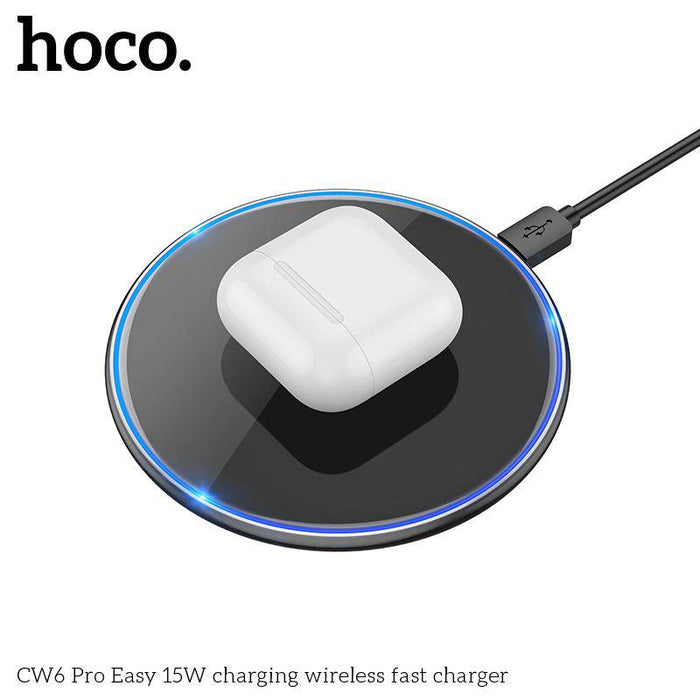 [CW6 Pro] HOCO Ultra-Thin Easy Pro 15W Fast Wireless Charger Charging Pad