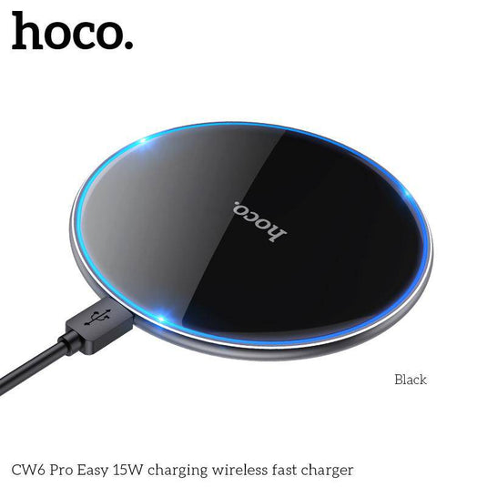 [CW6 Pro] HOCO Ultra-Thin Easy Pro 15W Fast Wireless Charger Charging Pad