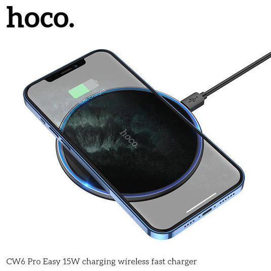 [CW6 Pro] HOCO Ultra-Thin Easy Pro 15W Fast Wireless Charger Charging Pad