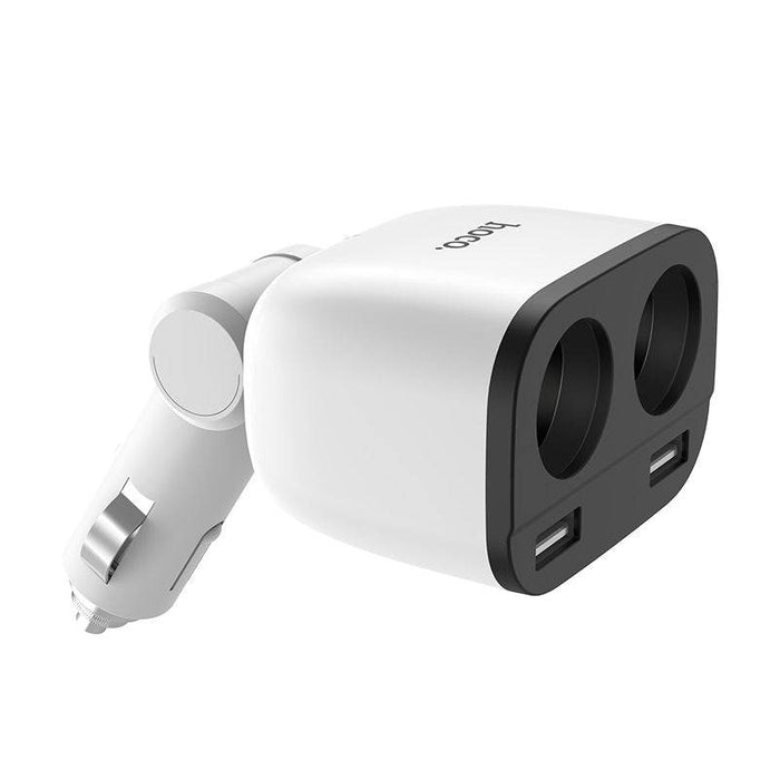[Z28] HOCO Universal Car Charger Extension Dual Port 2 x USB Port With Digital Display