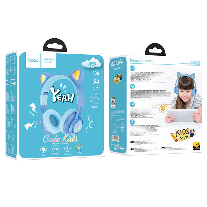 Load image into Gallery viewer, [W39] HOCO Bluetooth Wireless Cat Ear Kid Cute Style Headphone - Polar Tech Australia
