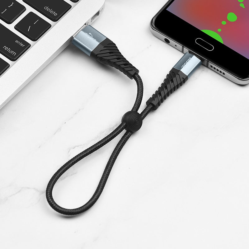 Load image into Gallery viewer, [X38][25CM Short][Heavy Duty][USB To Micro] HOCO Universal Traveling Fast Charging USB Cable For Micro Device - Polar Tech Australia
