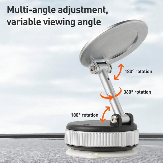 [PT-101] Vacuum Suction Magnetic Car Holder 360° Rotation for Car Dashboard & Wind Screen Strong Magnet - Polar Tech Australia