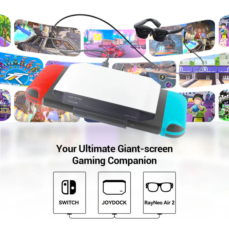 Load image into Gallery viewer, [FFalcon RayNeo AR Glass Air 3 + JoyDock] Nintendo Switch Portable Pocket 201&quot; 120Hz Miro-OLED AR VR XR Glass Wearable Monitor
